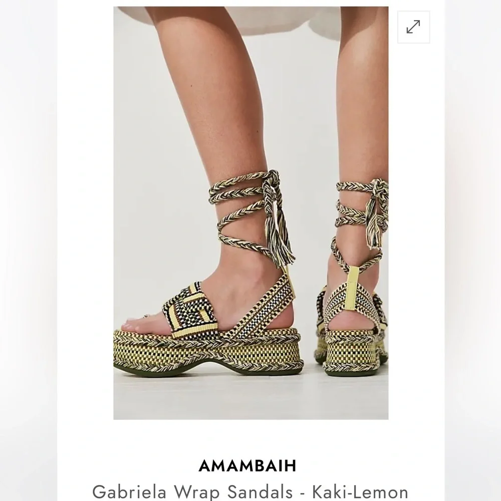 Free People Amambaih Gabriela Wrap Sandals in Size 39 EU Size 9 US NEW